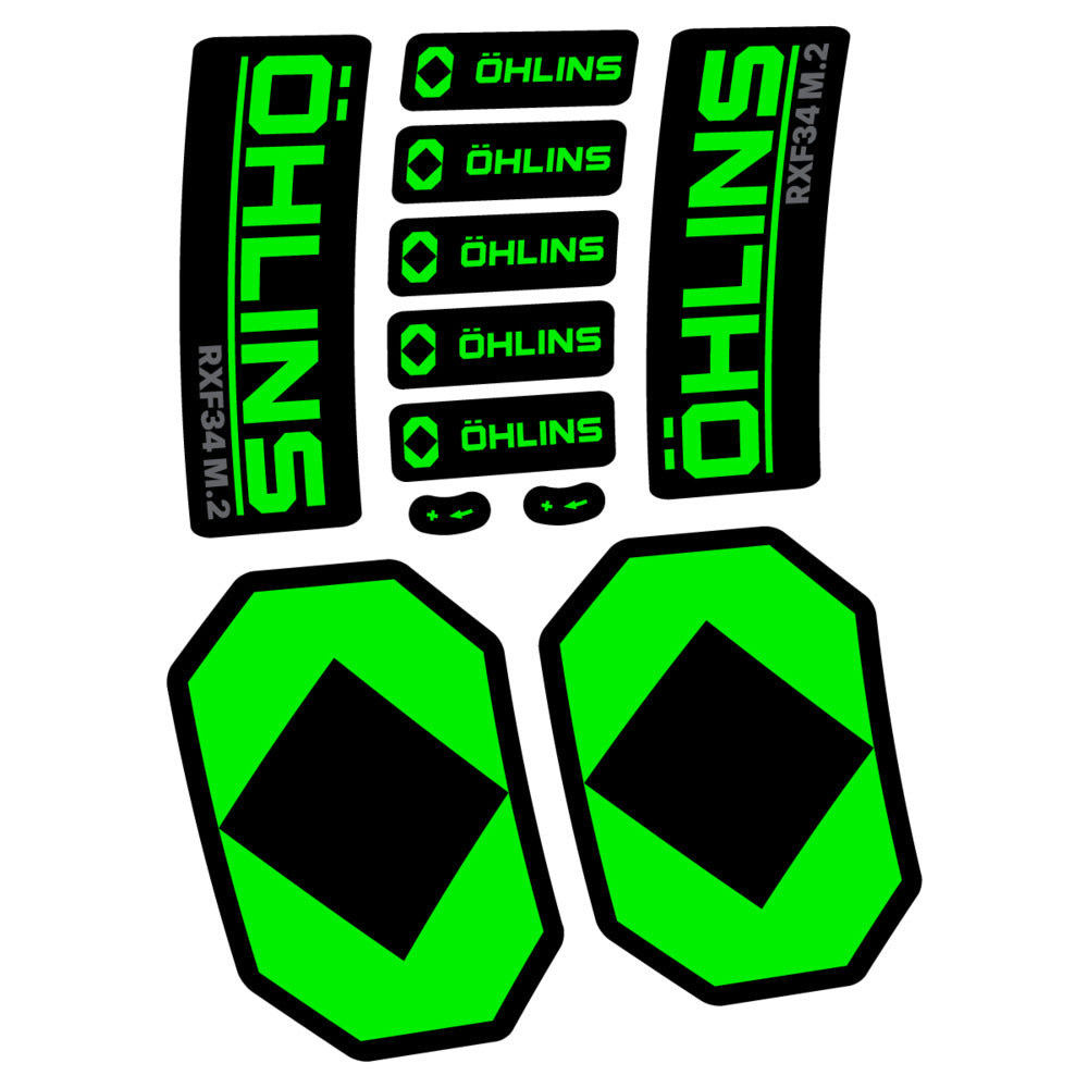 Decal Öhlins RXF 34 M.2 2027, Fork 29" 34mm, bike sticker vinyl
