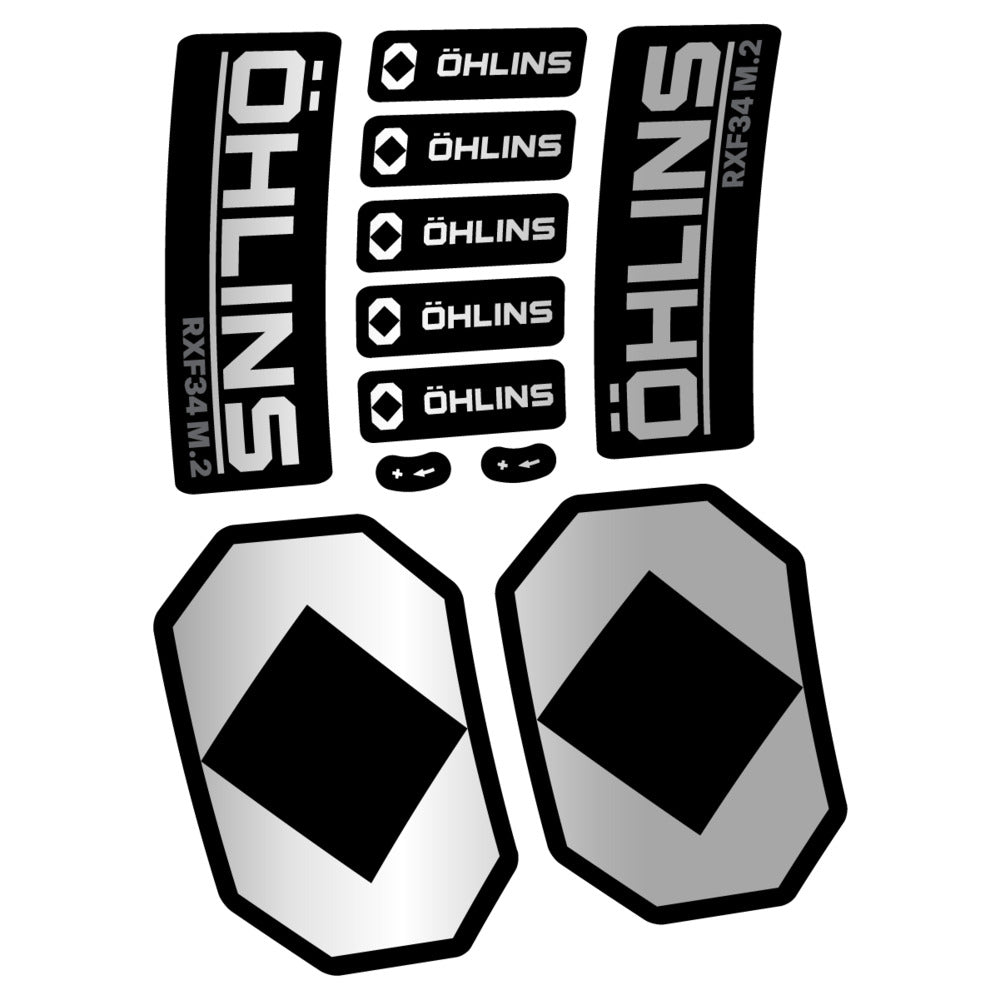 Decal Öhlins RXF 34 M.2 2027, Fork 29" 34mm, bike sticker vinyl