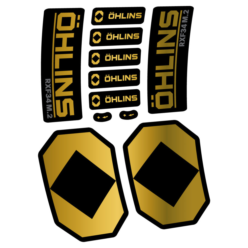 Decal Öhlins RXF 34 M.2 2027, Fork 29" 34mm, bike sticker vinyl
