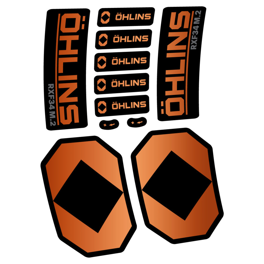 Decal Öhlins RXF 34 M.2 2027, Fork 29" 34mm, bike sticker vinyl