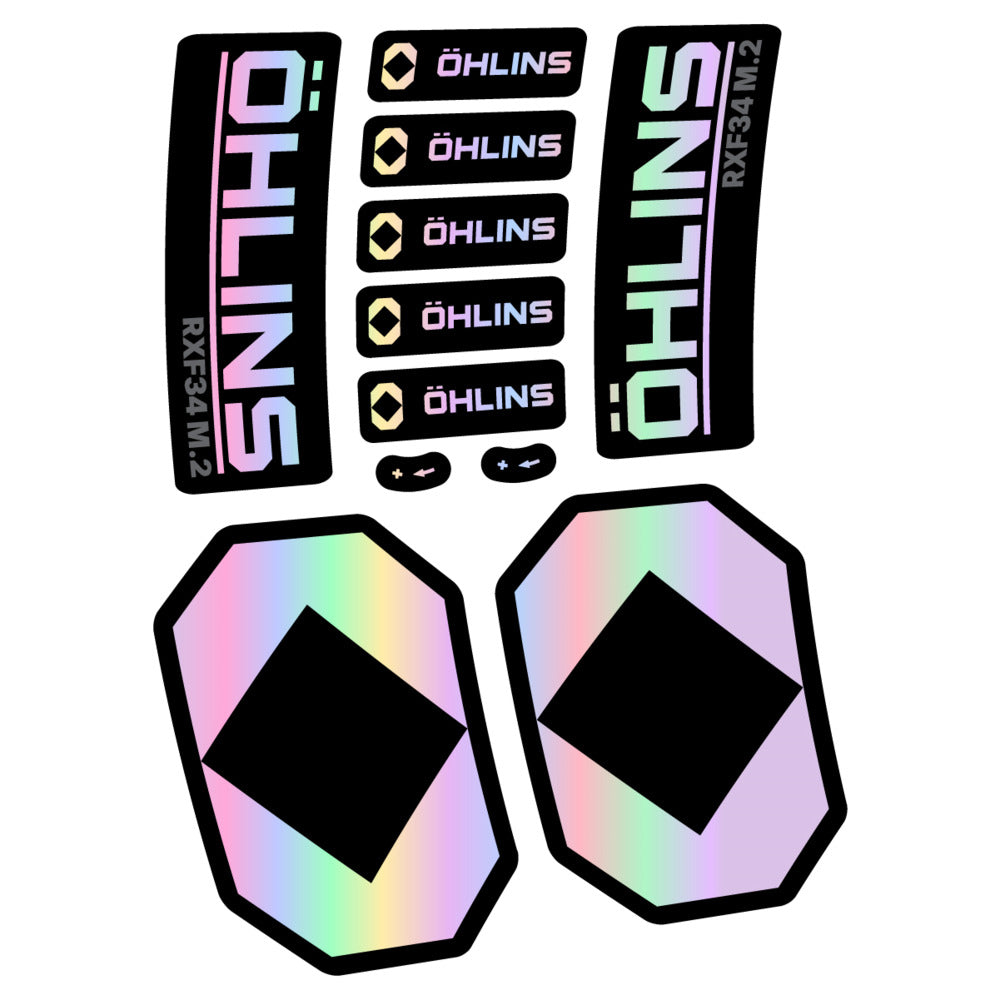 Decal Öhlins RXF 34 M.2 2027, Fork 29" 34mm, bike sticker vinyl