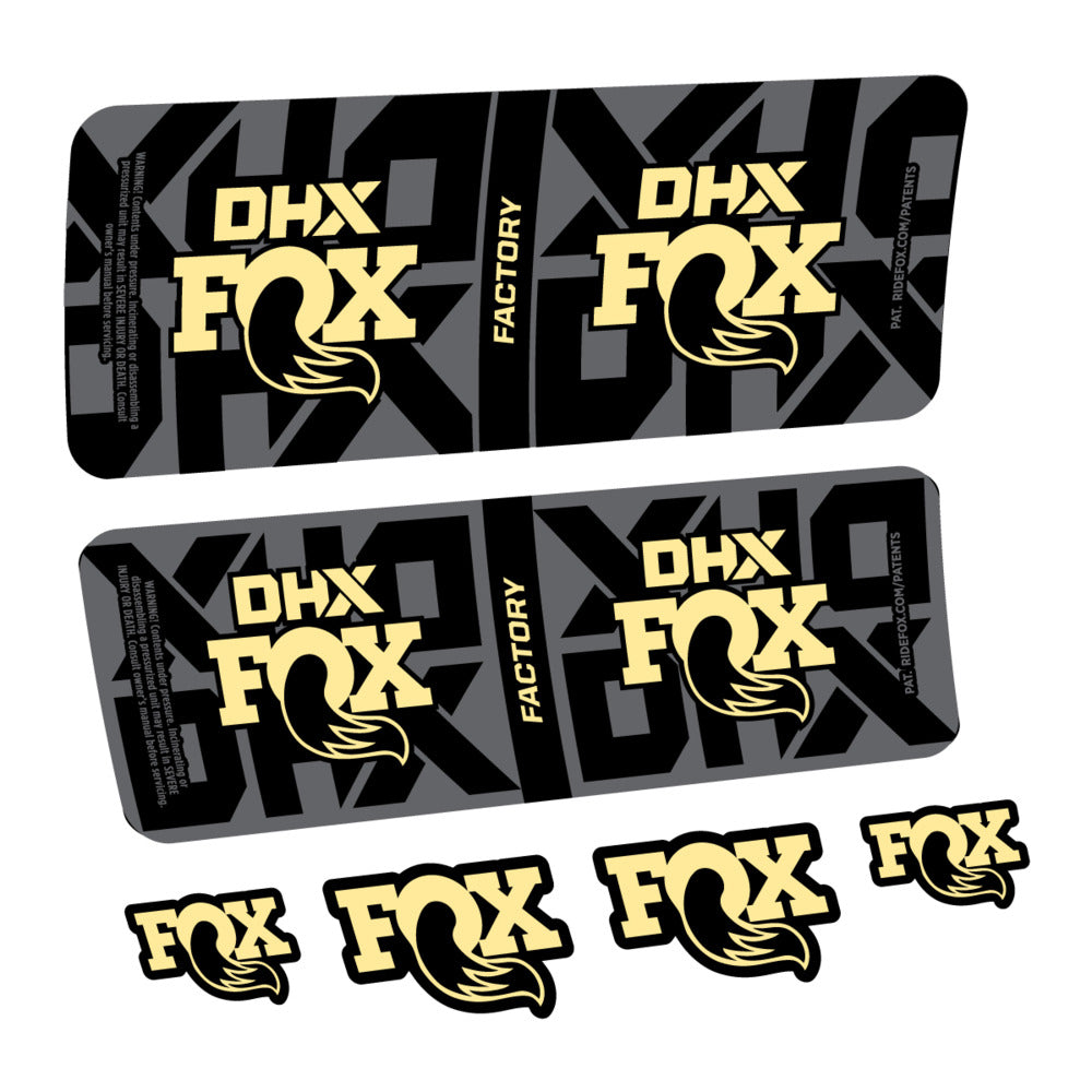 Decal Fox DHX Factory 2027, Rear Shox, bike sticker vinyl