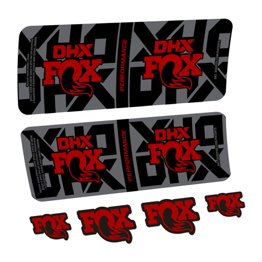 Dark Red decal for Fox DHX Performance 2027 rear shock – bike sticker vinyl