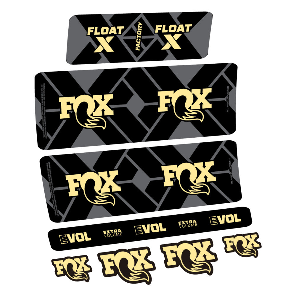 Decal Fox Float X Factory 2027, Rear Shox, bike sticker vinyl