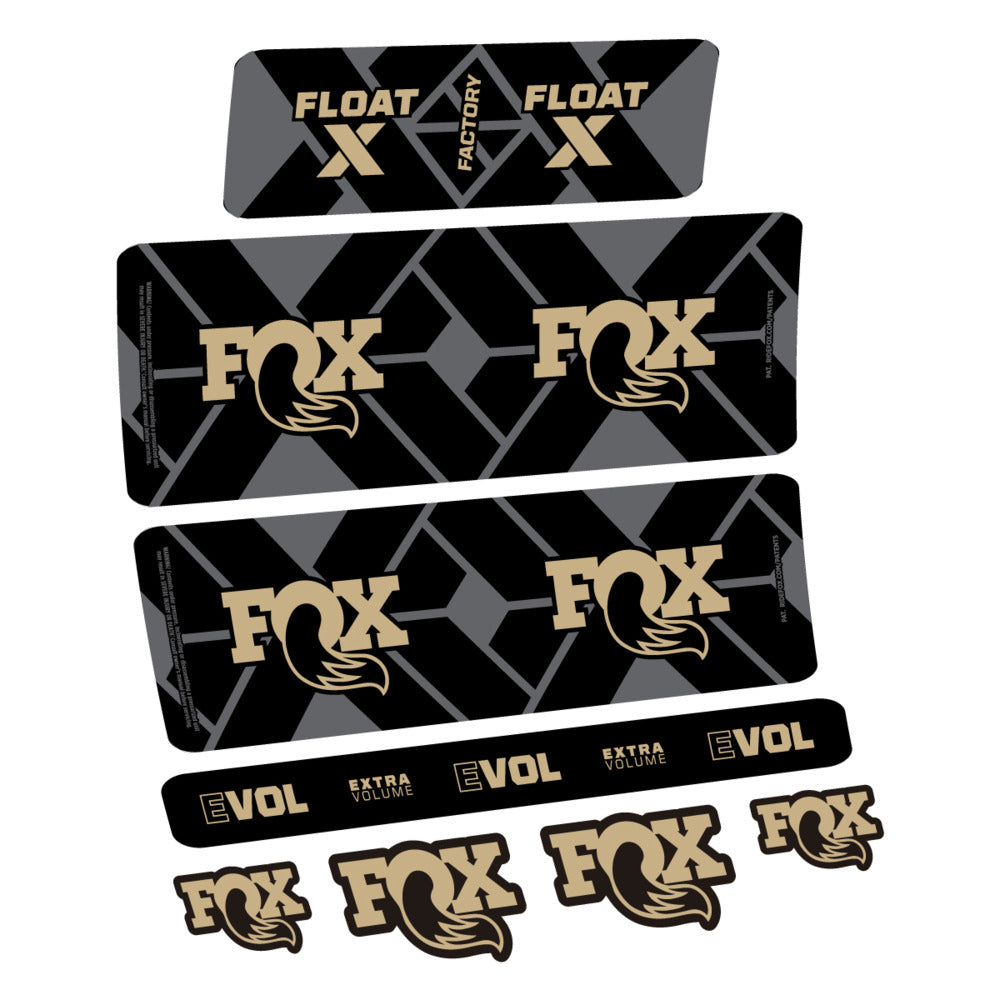 Decal Fox Float X Factory 2027, Rear Shox, bike sticker vinyl