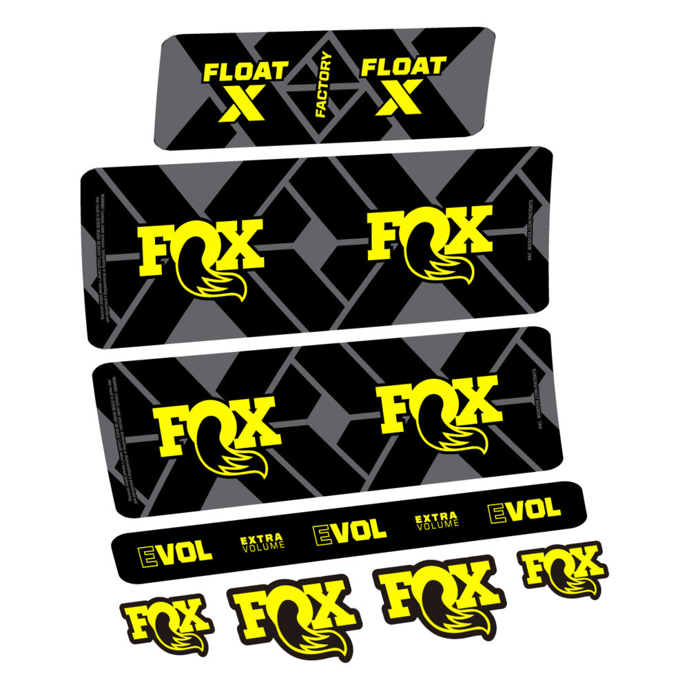 Decal Fox Float X Factory 2027, Rear Shox, bike sticker vinyl