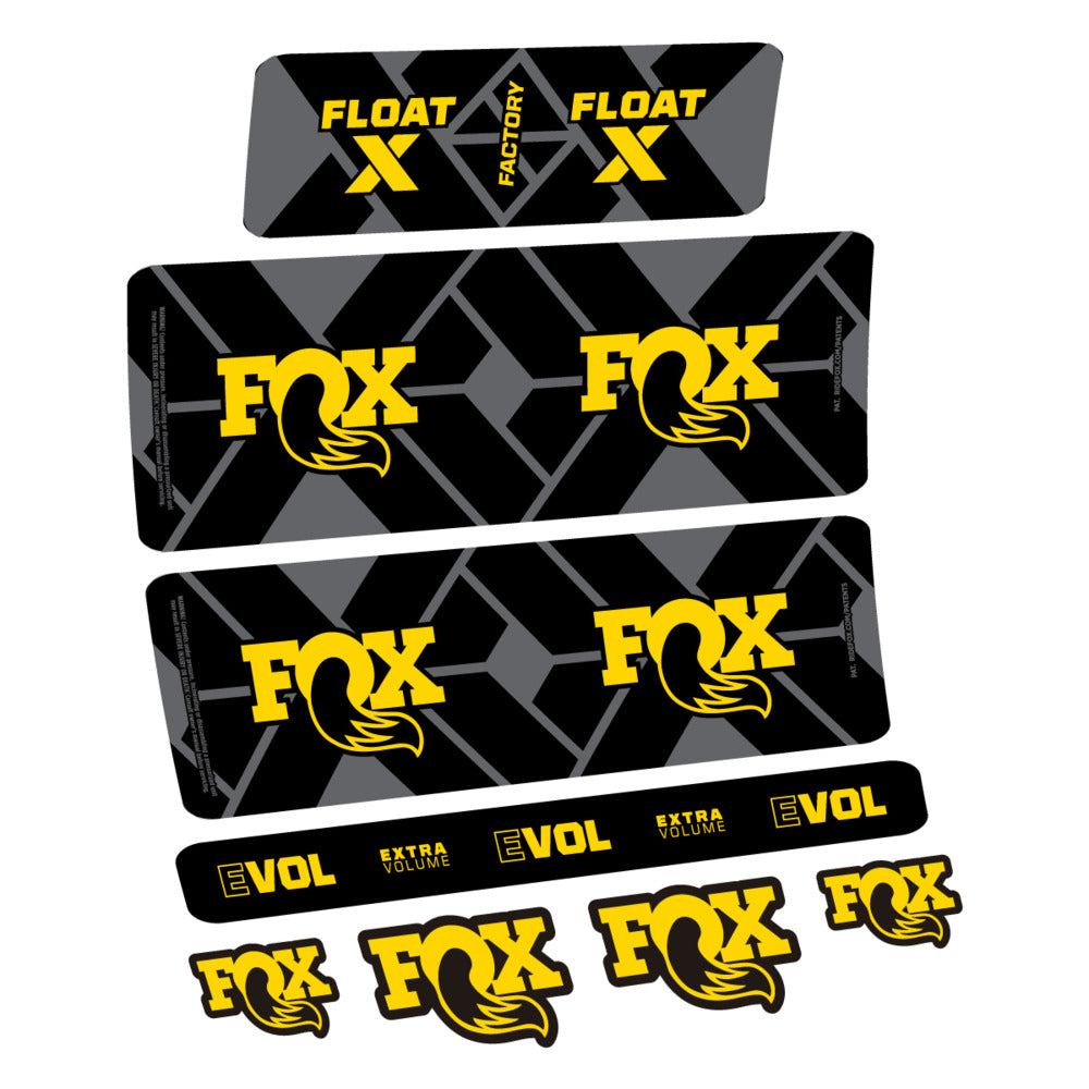 Decal Fox Float X Factory 2027, Rear Shox, bike sticker vinyl