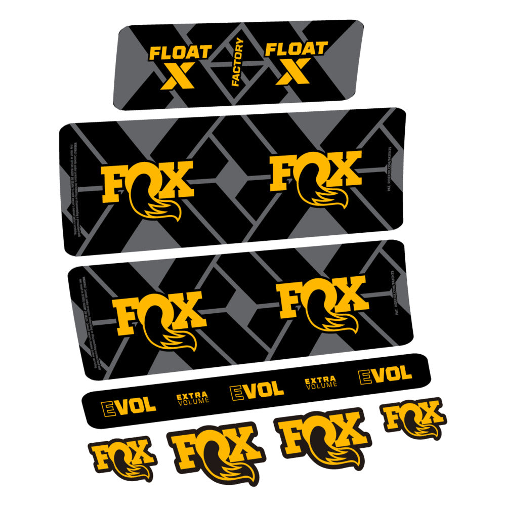 Decal Fox Float X Factory 2027, Rear Shox, bike sticker vinyl