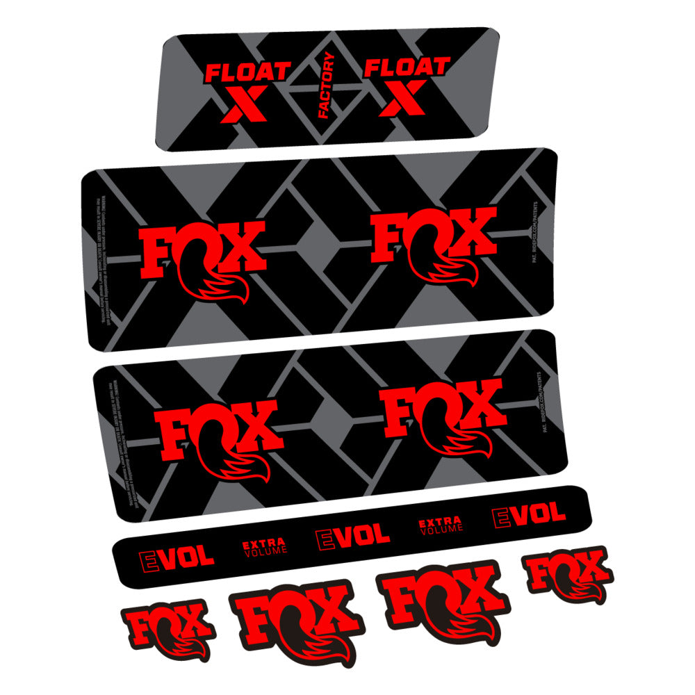 Decal Fox Float X Factory 2027, Rear Shox, bike sticker vinyl