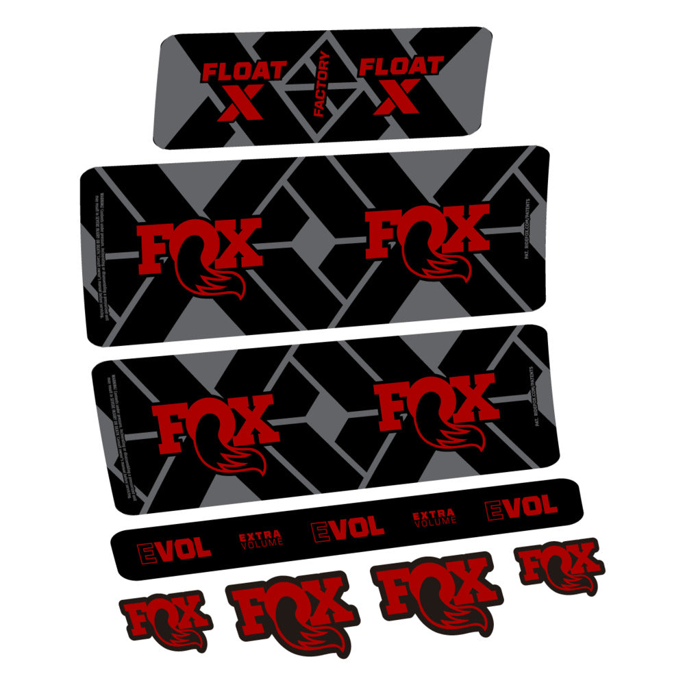 Decal Fox Float X Factory 2027, Rear Shox, bike sticker vinyl
