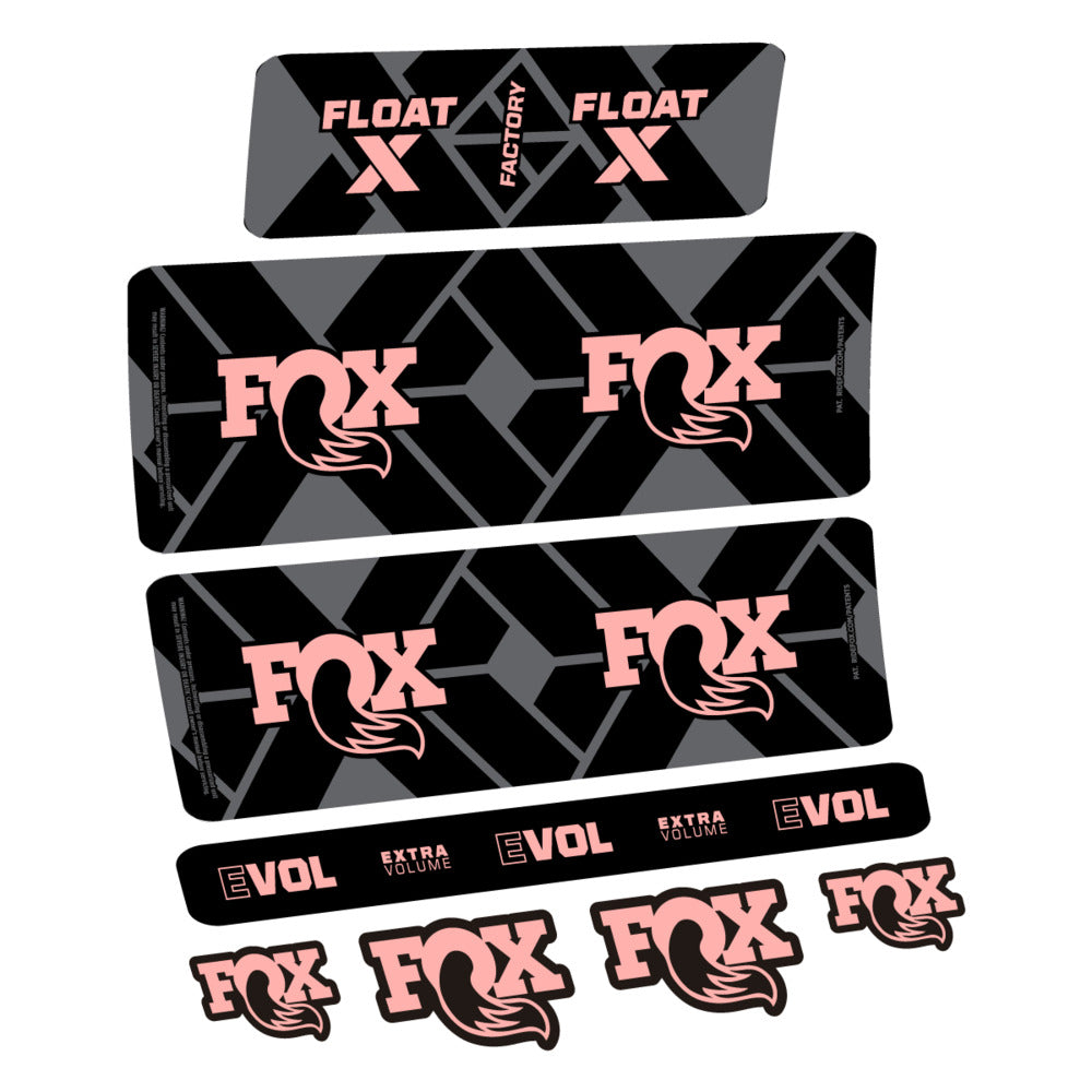 Decal Fox Float X Factory 2027, Rear Shox, bike sticker vinyl