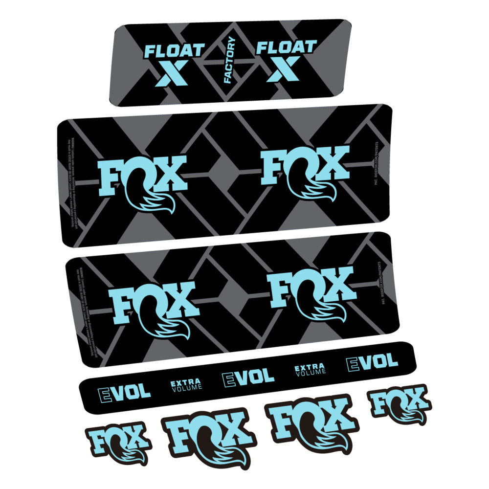Decal Fox Float X Factory 2027, Rear Shox, bike sticker vinyl