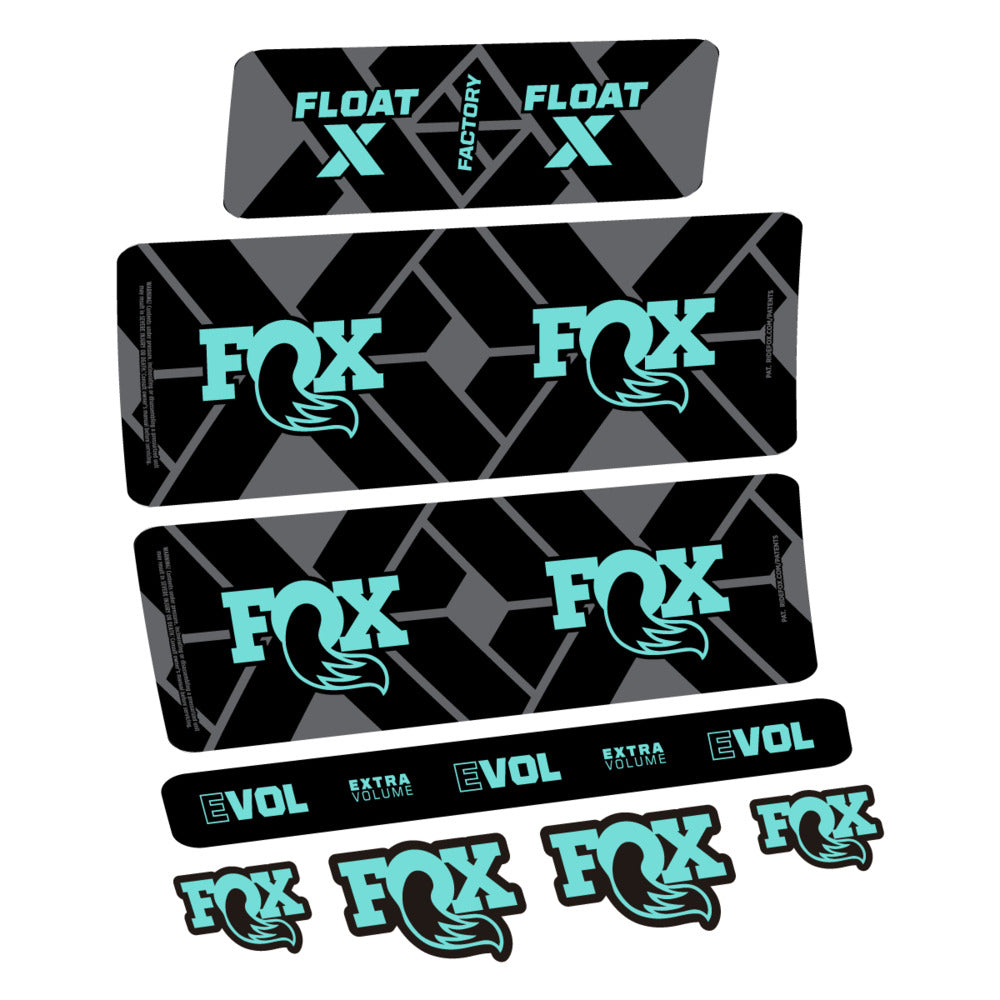 Decal Fox Float X Factory 2027, Rear Shox, bike sticker vinyl
