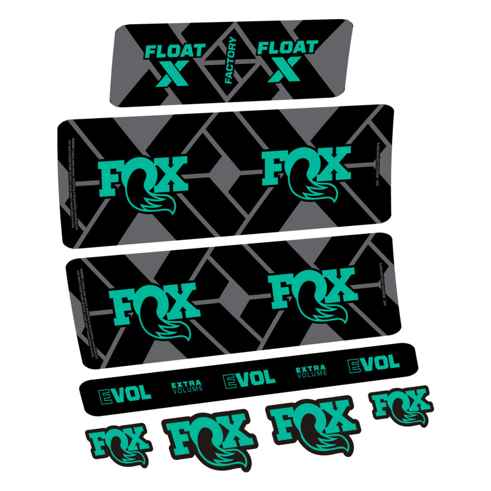 Decal Fox Float X Factory 2027, Rear Shox, bike sticker vinyl