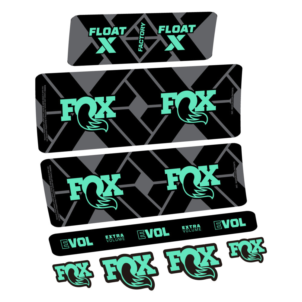 Decal Fox Float X Factory 2027, Rear Shox, bike sticker vinyl