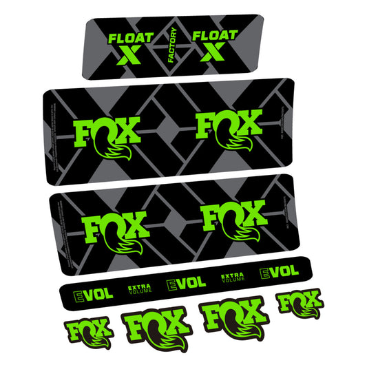 Decal Fox Float X Factory 2027, Rear Shox, bike sticker vinyl