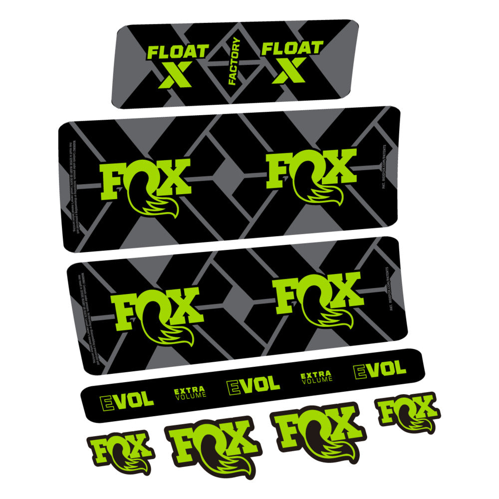 Decal Fox Float X Factory 2027, Rear Shox, bike sticker vinyl
