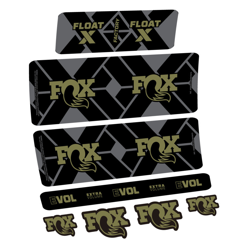 Decal Fox Float X Factory 2027, Rear Shox, bike sticker vinyl