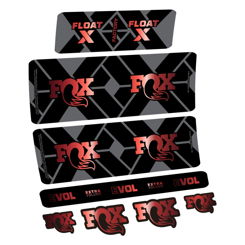 Decal Fox Float X Factory 2027, Rear Shox, bike sticker vinyl