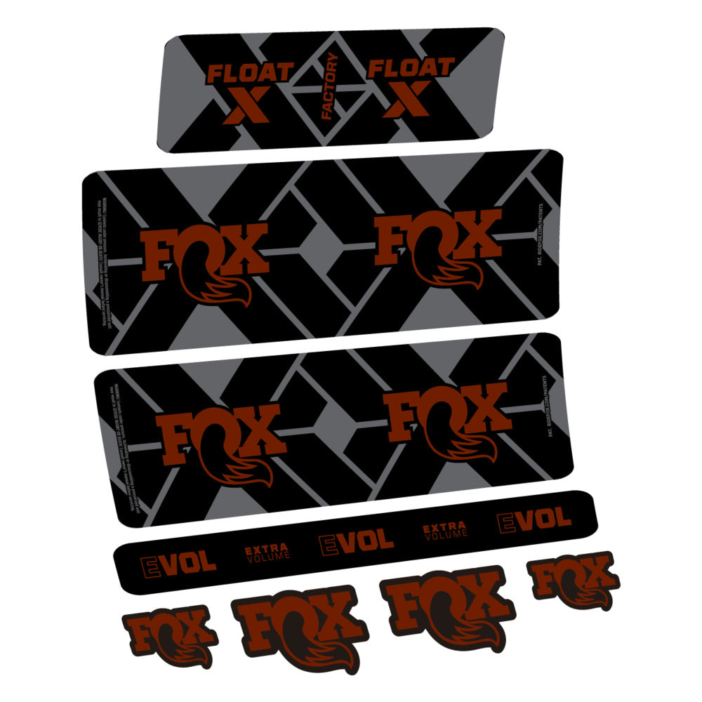 Decal Fox Float X Factory 2027, Rear Shox, bike sticker vinyl
