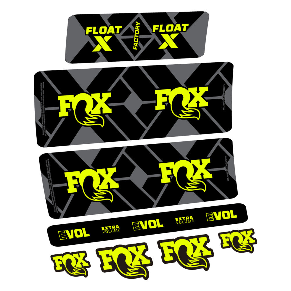 Decal Fox Float X Factory 2027, Rear Shox, bike sticker vinyl