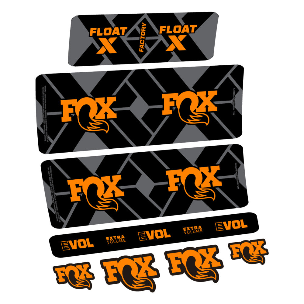 Decal Fox Float X Factory 2027, Rear Shox, bike sticker vinyl