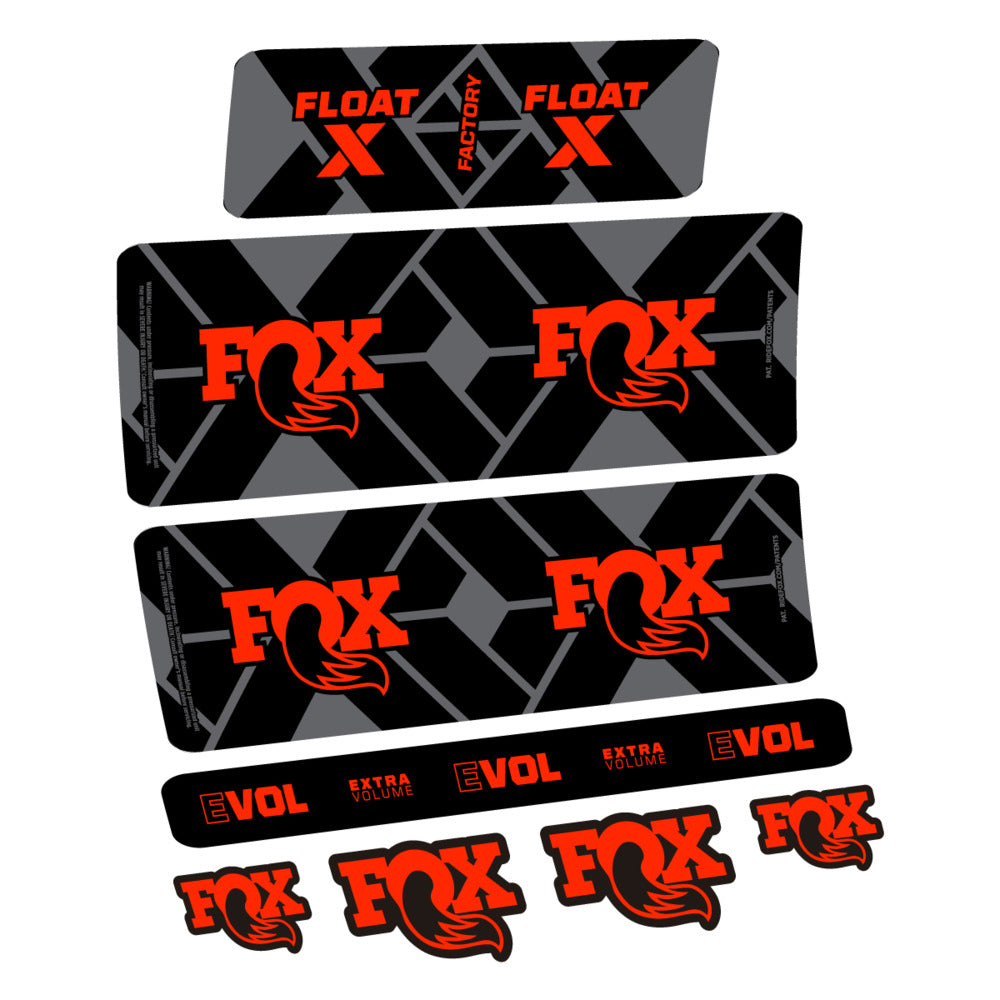 Decal Fox Float X Factory 2027, Rear Shox, bike sticker vinyl
