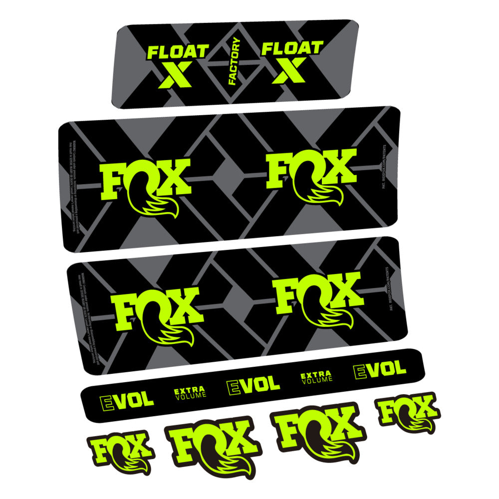 Decal Fox Float X Factory 2027, Rear Shox, bike sticker vinyl
