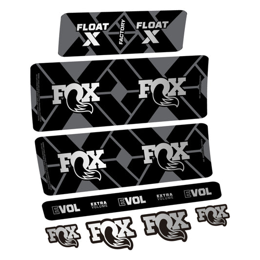 Light Silver decal for Fox Float X Factory 2027 rear shock – bike sticker vinyl
