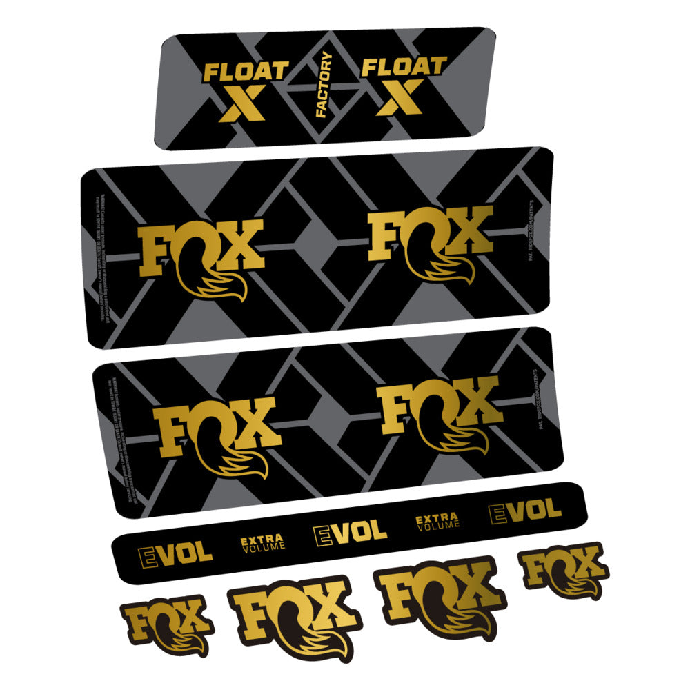 Decal Fox Float X Factory 2027, Rear Shox, bike sticker vinyl