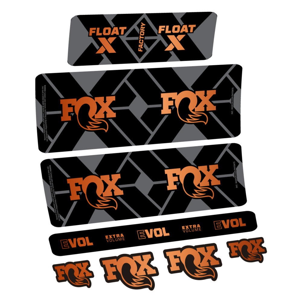 Decal Fox Float X Factory 2027, Rear Shox, bike sticker vinyl