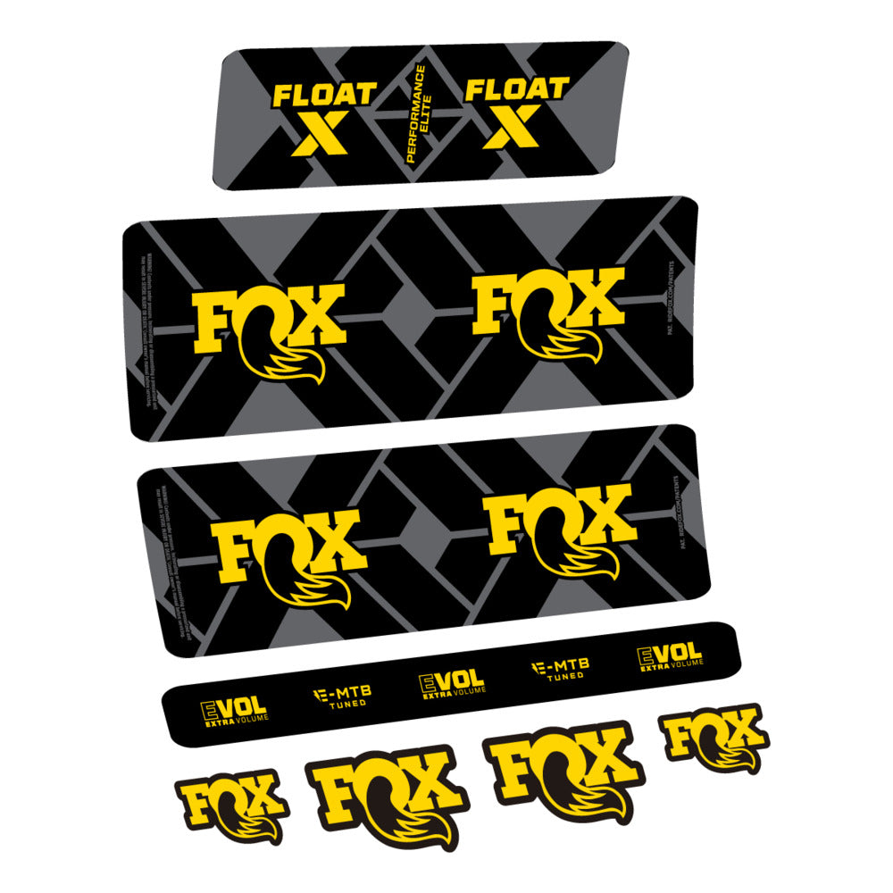 Decal Fox Float X Performance Elite E-MTB 2027, Rear Shox, bike sticker vinyl