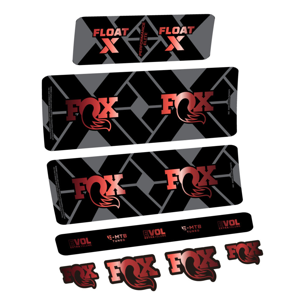 Decal Fox Float X Performance Elite E-MTB 2027, Rear Shox, bike sticker vinyl