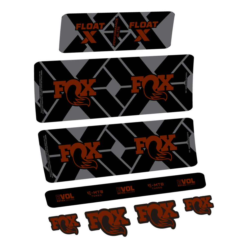 Decal Fox Float X Performance Elite E-MTB 2027, Rear Shox, bike sticker vinyl