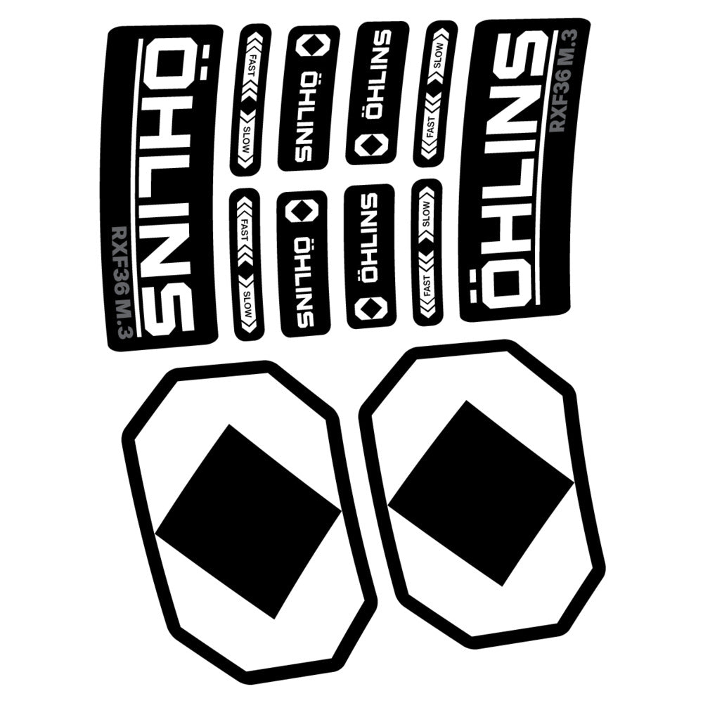Decal Öhlins RXF 36 M.3 2027, Fork 29" 36mm, bike sticker vinyl
