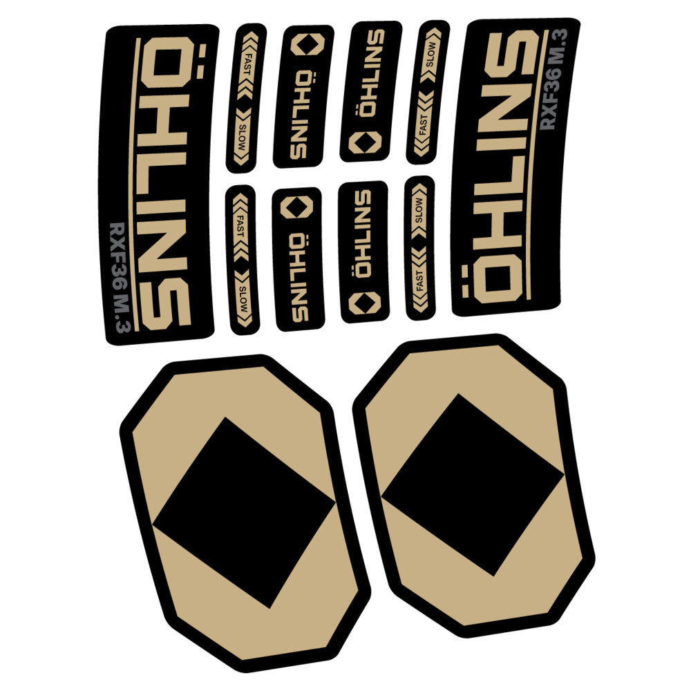 Decal Öhlins RXF 36 M.3 2027, Fork 29" 36mm, bike sticker vinyl