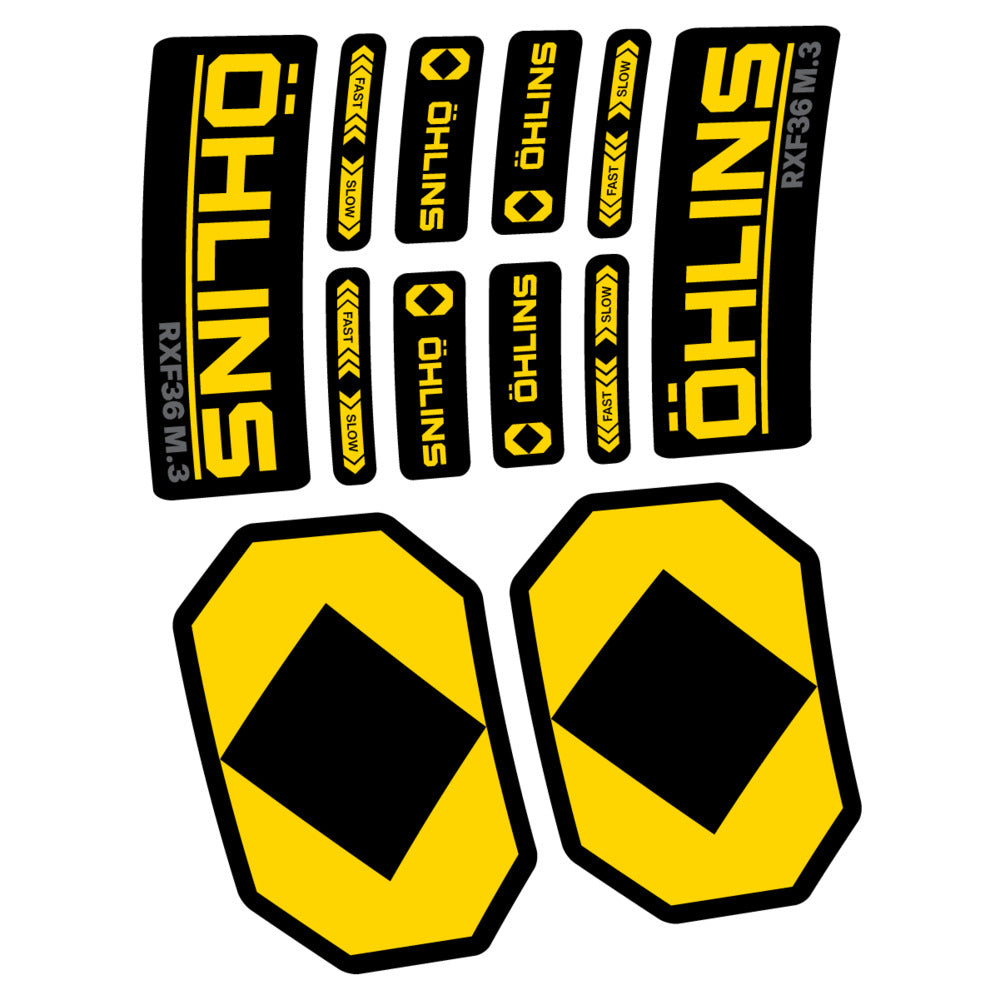 Decal Öhlins RXF 36 M.3 2027, Fork 29" 36mm, bike sticker vinyl