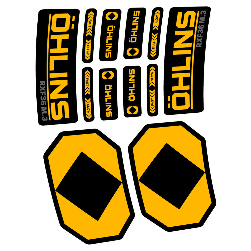 Decal Öhlins RXF 36 M.3 2027, Fork 29" 36mm, bike sticker vinyl