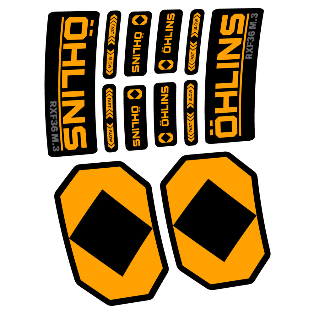 Decal Öhlins RXF 36 M.3 2027, Fork 29" 36mm, bike sticker vinyl
