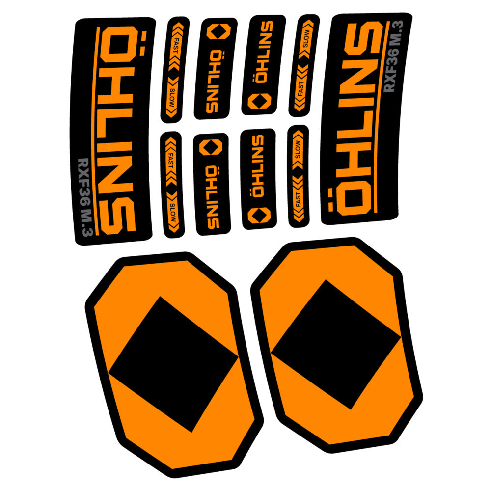 Decal Öhlins RXF 36 M.3 2027, Fork 29" 36mm, bike sticker vinyl