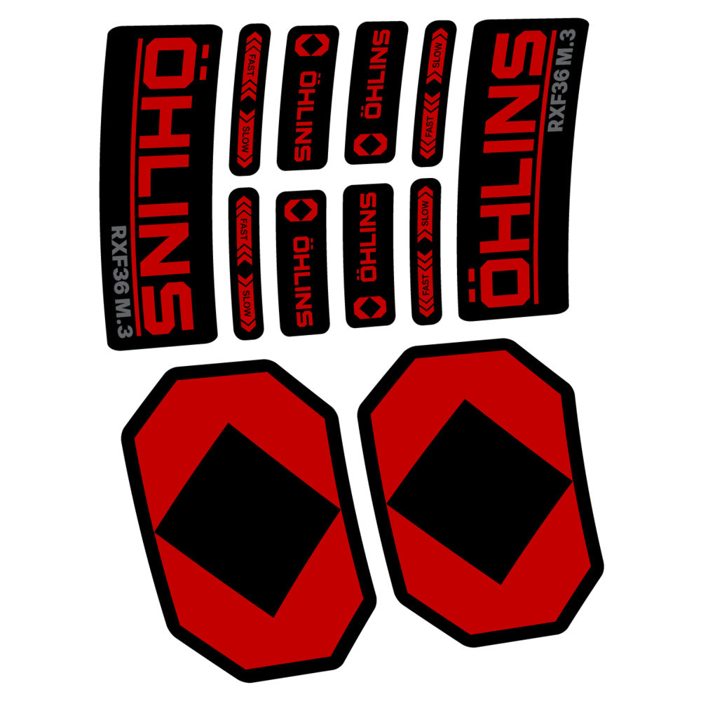Decal Öhlins RXF 36 M.3 2027, Fork 29" 36mm, bike sticker vinyl