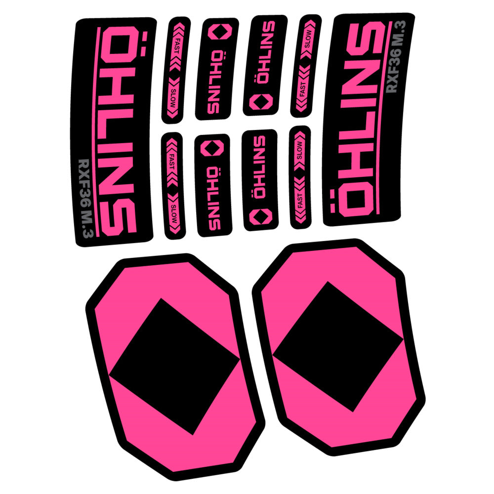 Decal Öhlins RXF 36 M.3 2027, Fork 29" 36mm, bike sticker vinyl