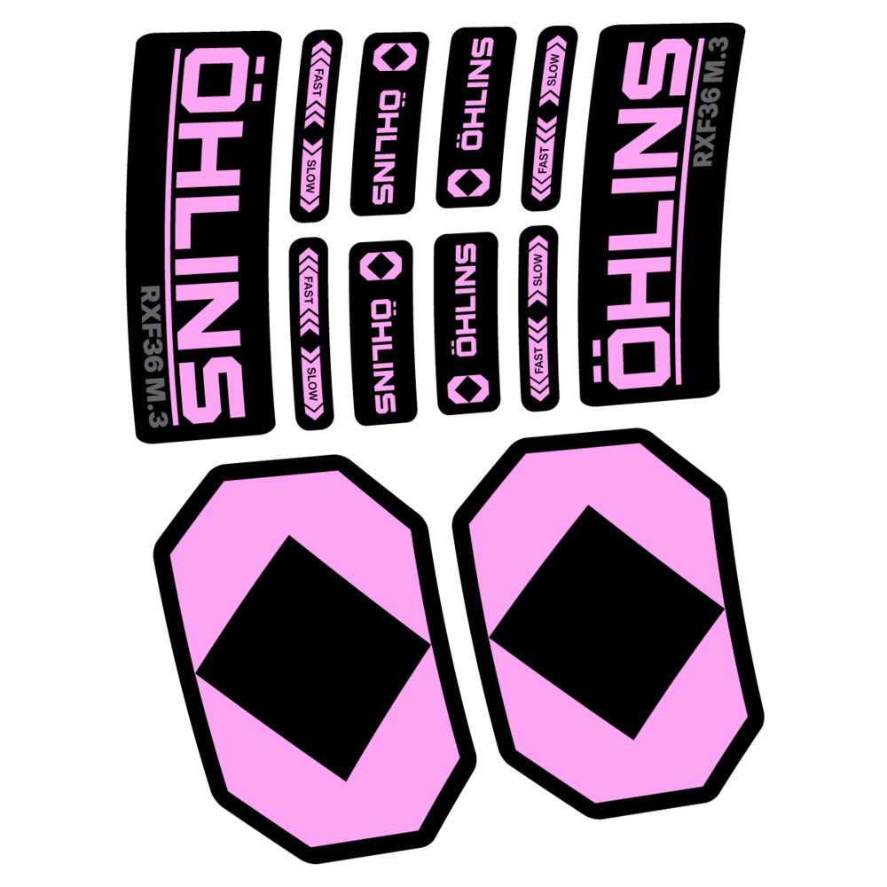 Decal Öhlins RXF 36 M.3 2027, Fork 29" 36mm, bike sticker vinyl