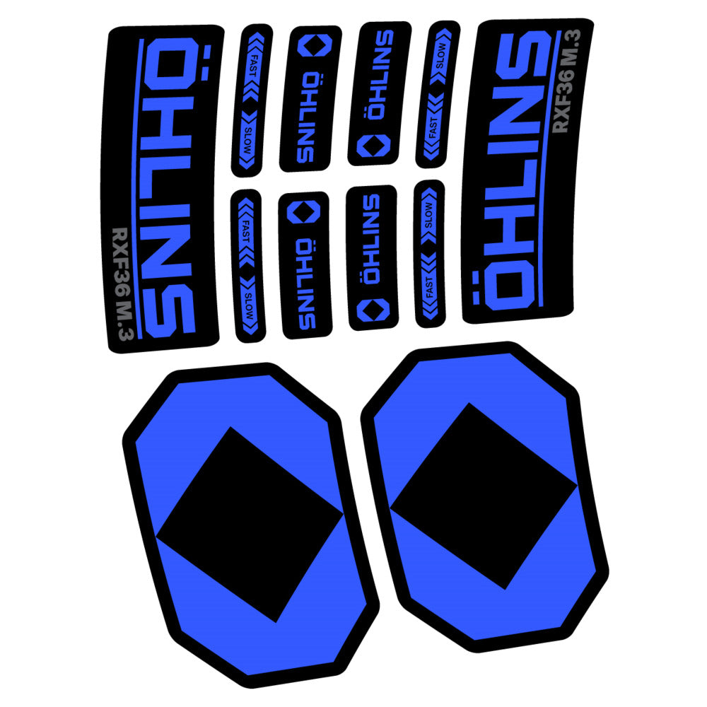 Decal Öhlins RXF 36 M.3 2027, Fork 29" 36mm, bike sticker vinyl
