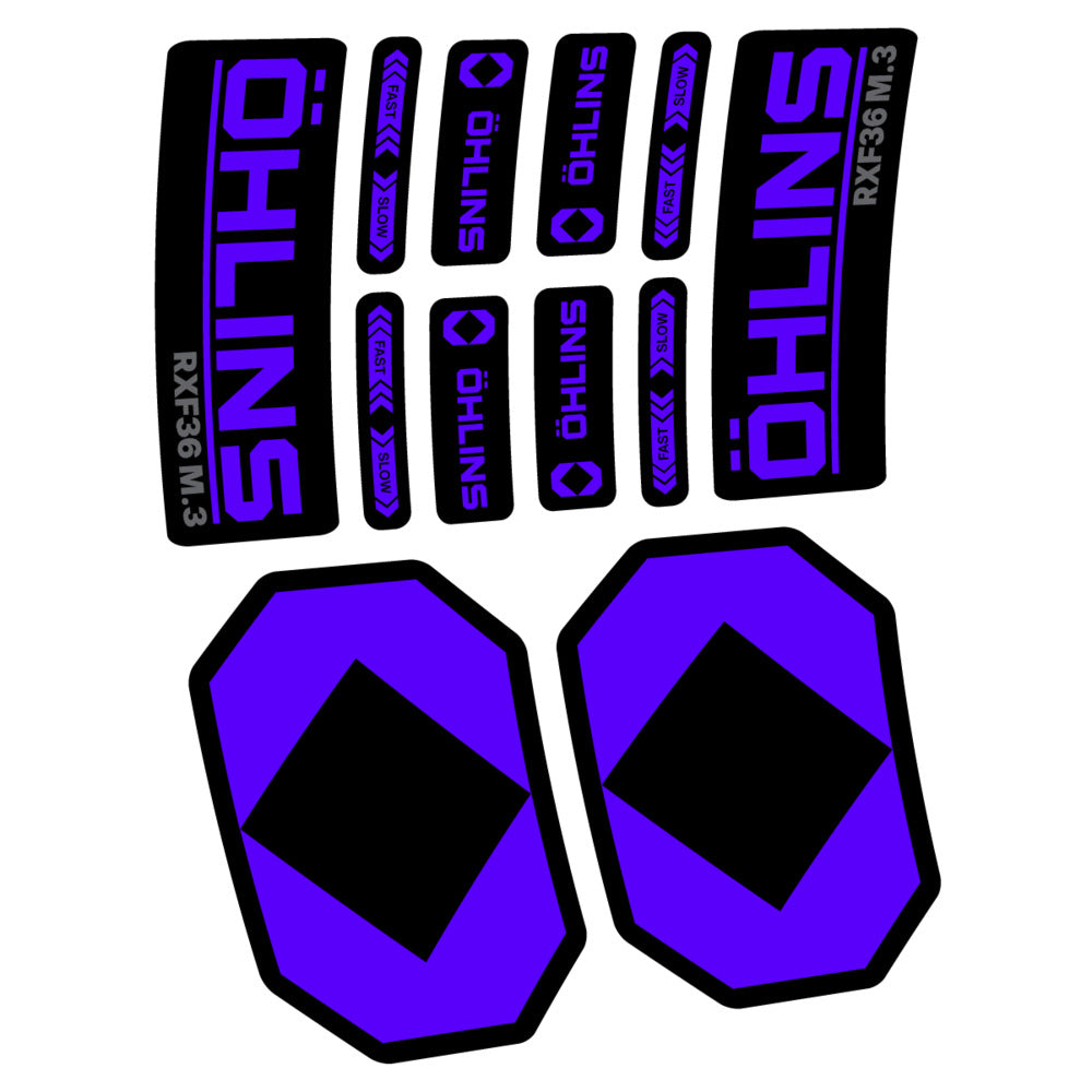 Decal Öhlins RXF 36 M.3 2027, Fork 29" 36mm, bike sticker vinyl