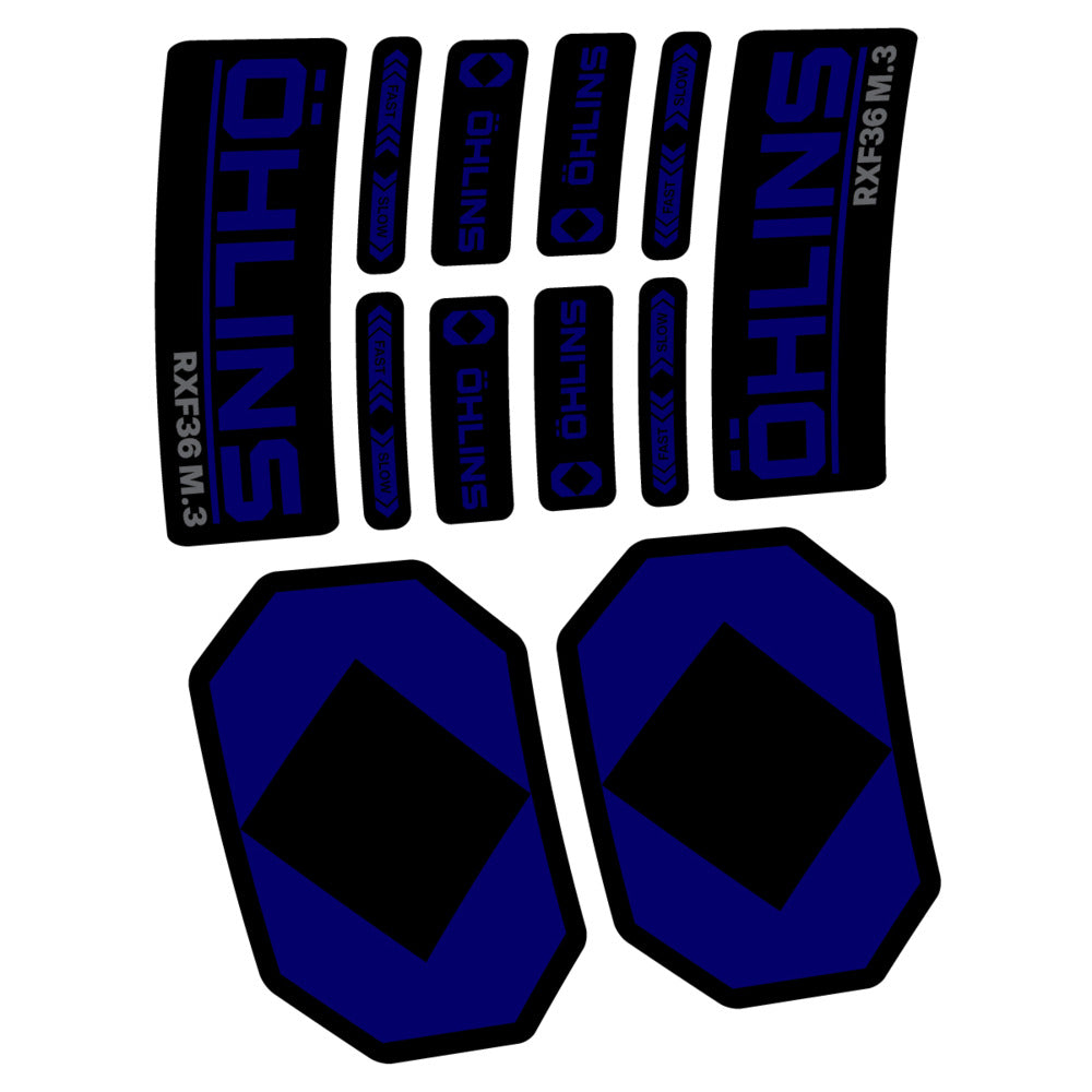Decal Öhlins RXF 36 M.3 2027, Fork 29" 36mm, bike sticker vinyl