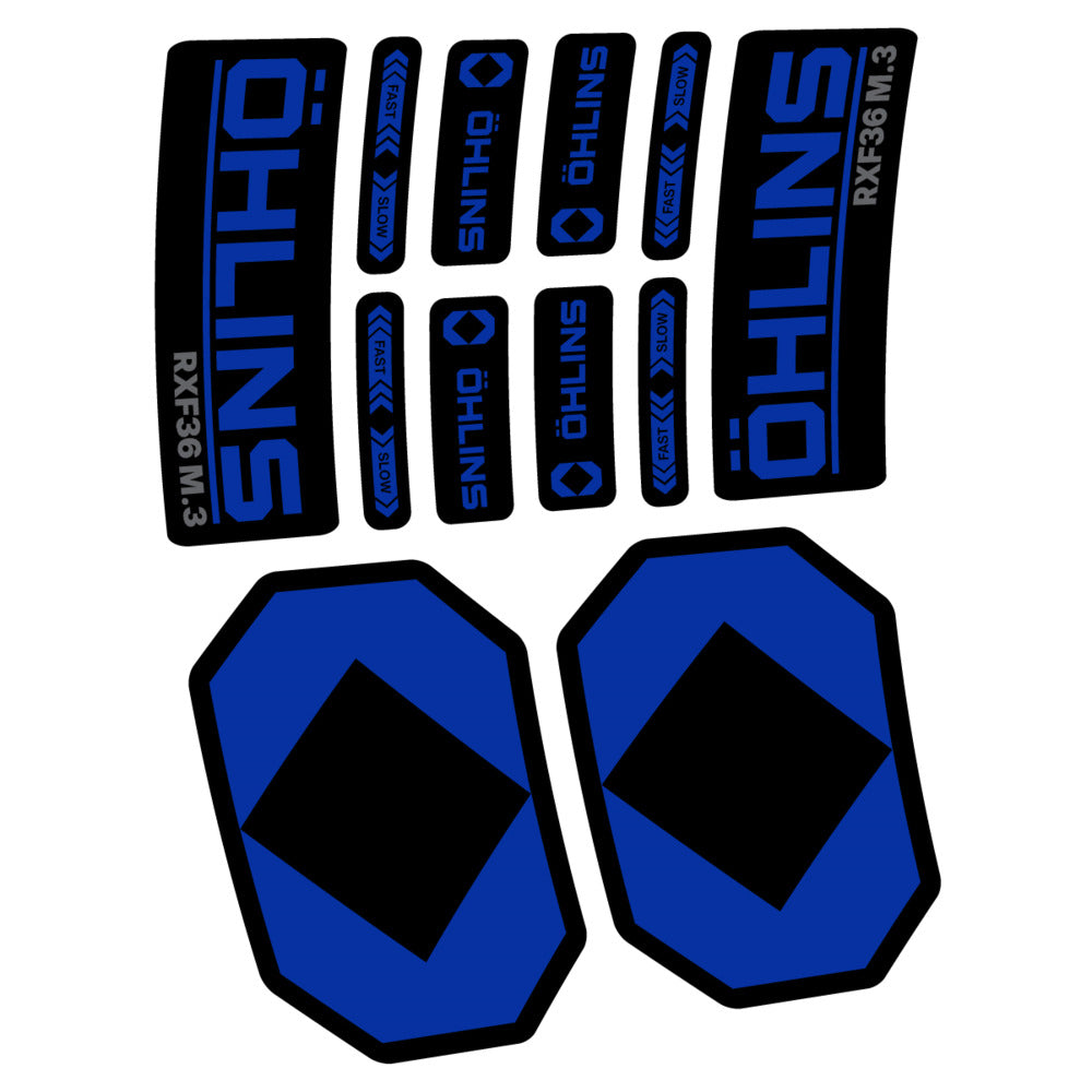 Decal Öhlins RXF 36 M.3 2027, Fork 29" 36mm, bike sticker vinyl