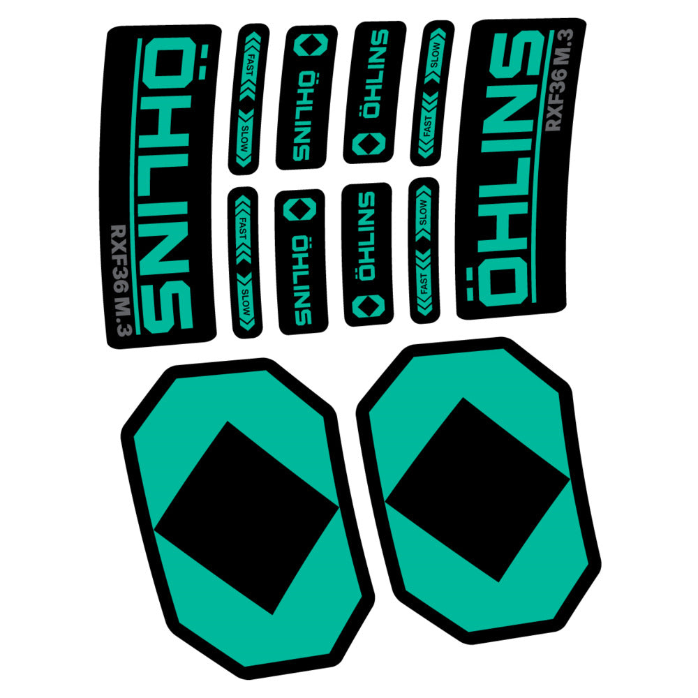 Decal Öhlins RXF 36 M.3 2027, Fork 29" 36mm, bike sticker vinyl