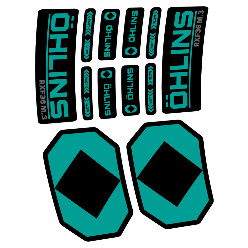 Decal Öhlins RXF 36 M.3 2027, Fork 29" 36mm, bike sticker vinyl