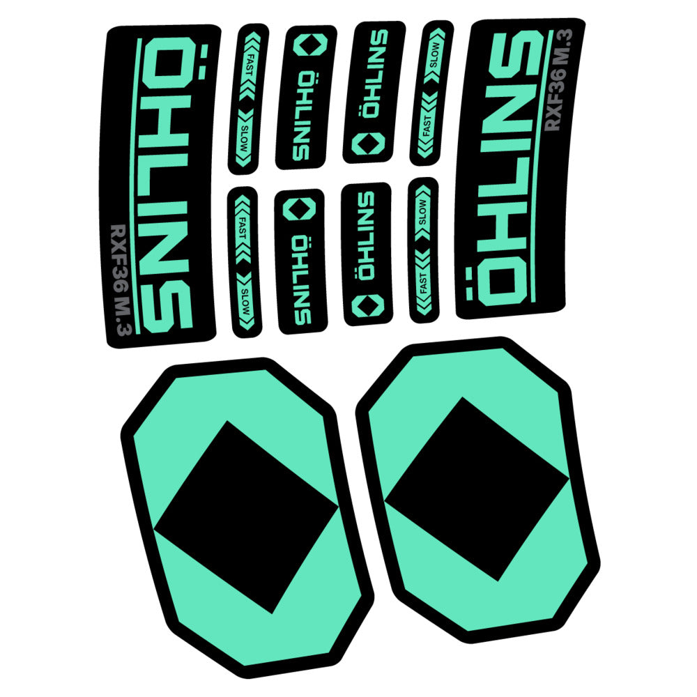 Decal Öhlins RXF 36 M.3 2027, Fork 29" 36mm, bike sticker vinyl
